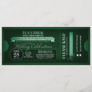  trouwuitnodigingen voor tickets kaart