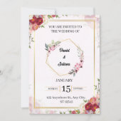 trouwuitnodigingskaart feestdagenkaart (Voorkant)