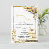 trouwuitnodigingskaart kaart (Staand voorkant)