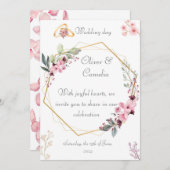 trouwuitnodigingskaart kaart (Voorkant / Achterkant)