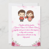 trouwuitnodigingskaart kaart (Achterkant)