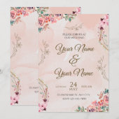 Trouwuitnodigingskaart Programmakaart (Voorkant / Achterkant)