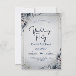 trouwuitnodigingskaart RSVP kaartje