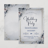 trouwuitnodigingskaart RSVP kaartje (Voorkant / Achterkant)