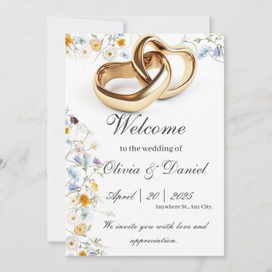 trouwuitnodigingskaarten kaart (Voorkant)