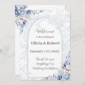 trouwuitnodigingskaarten kaart (Voorkant / Achterkant)