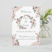 trouwuitnodigingskaarten kaart (Staand voorkant)