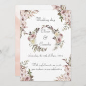 trouwuitnodigingskaarten kaart (Voorkant / Achterkant)