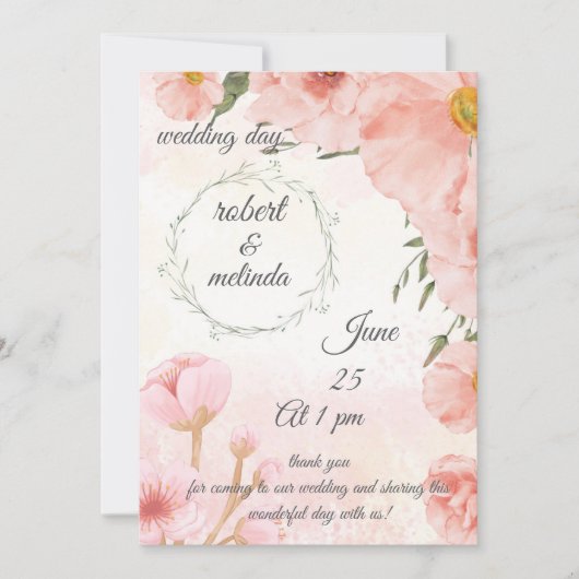 trouwuitnodigingskaarten kaart (Voorkant)