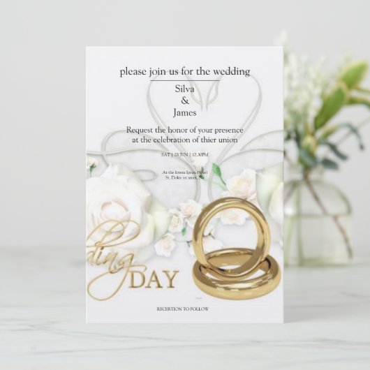 trouwuitnodigingskaartmonsters kaart (Staand voorkant)