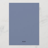 Trouwuitnodigingsset 'Something Blue' Kaart (Achterkant)
