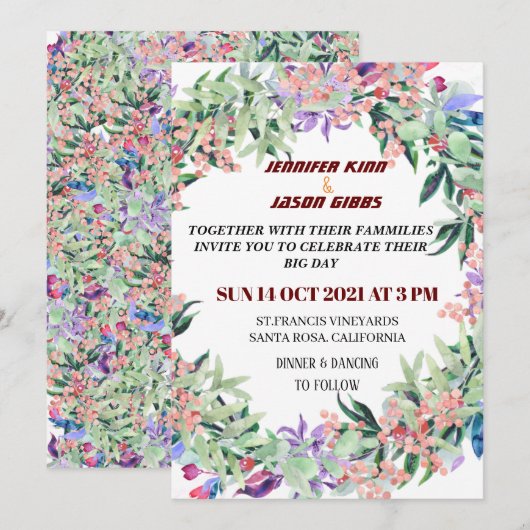 trouwuitvinding kaart (Voorkant / Achterkant)