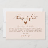 Trouwupdate Aankondiging Wijziging van Plannen (Voorkant)