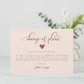 Trouwupdate Aankondiging Wijziging van Plannen (Staand voorkant)