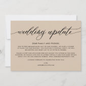 Trouwupdate | Kleinere bruiloft Aankondiging (Voorkant)