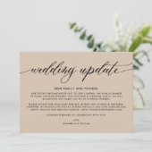 Trouwupdate | Kleinere bruiloft Aankondiging (Staand voorkant)