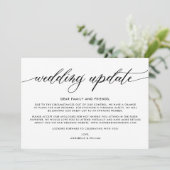 Trouwupdate | Kleinere bruiloft Aankondiging (Staand voorkant)
