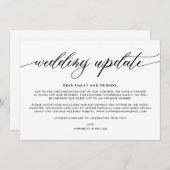 Trouwupdate | Kleinere bruiloft Aankondiging (Voorkant / Achterkant)