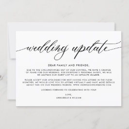 Trouwupdate | Kleinere bruiloft Aankondiging