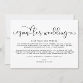 Trouwupdate | Kleinere bruiloft Aankondiging (Voorkant)