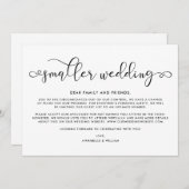 Trouwupdate | Kleinere bruiloft Aankondiging (Voorkant / Achterkant)