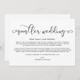 Trouwupdate | Kleinere bruiloft Aankondiging