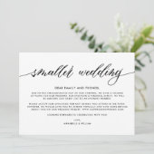Trouwupdate | Kleinere bruiloft Aankondiging (Staand voorkant)