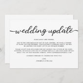 Trouwupdate | Kleinere bruiloft Aankondiging (Voorkant / Achterkant)