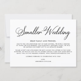 Trouwupdate | Kleinere bruiloft Aankondiging