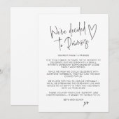 Trouwupdate Verkleind Klein Lettertype Aankondiging (Voorkant / Achterkant)