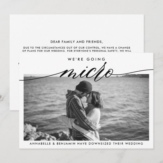 Trouwupdate | We gaan micro Aankondiging (Voorkant / Achterkant)