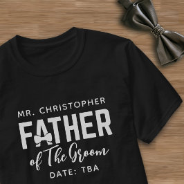 Trouwvader Huwelijk Ouder Naam Datum N.n.b. T-shirt