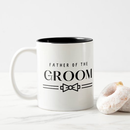 Trouwvader Tweekleurige Koffiemok (Met donut)