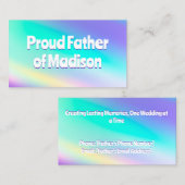 Trouwvader van de bruid contactkaartje (Voorkant / Achterkant)