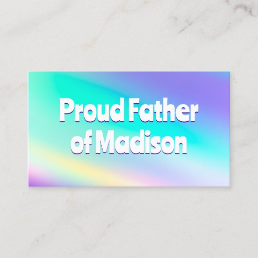 Trouwvader van de bruid contactkaartje (Voorkant)