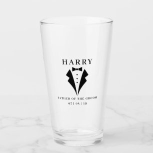 Trouwvader van de bruidegom Tuxedo Pint Glas