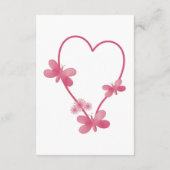 Trouwverblijf Kaart Roze Hart Vlinders (Achterkant)