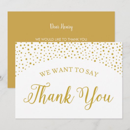 Trouwverkoper bedankkaart kaart (Voorkant / Achterkant)