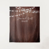 Trouwverlichting Donkere Rustieke Slingerlichten H Wandkleed (Voorkant)