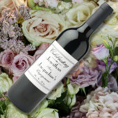 Trouwverlovingsfeest geeft de voorkeur aan chique wijn etiket