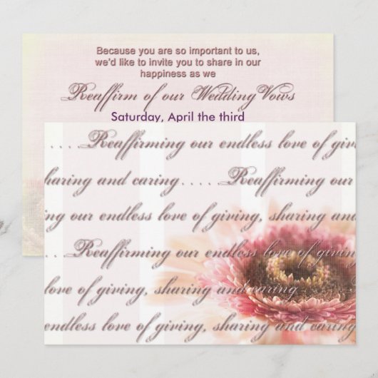 trouwvernieuwing aardbei gerber textuur front si kaart (Voorkant / Achterkant)