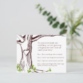 Trouwvingerafdrukboominstructie Kaart (Staand voorkant)