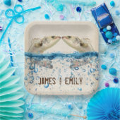 Trouwvis in het water  papieren bordje (Feest)