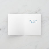 Trouwvlinder Dankkaart Blauw Bedankkaart (Binnen)