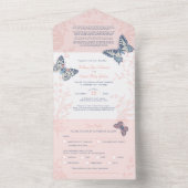 Trouwvlinders details & diner RSVP Allemaal All In One Uitnodiging (Binnen)
