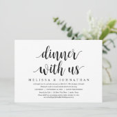 Trouwvlucht, diner met de pasgetrouwden kaart (Staand voorkant)