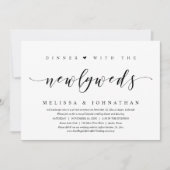 Trouwvlucht, diner met de pasgetrouwden kaart (Voorkant)