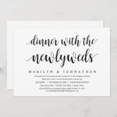 Trouwvlucht, diner met de pasgetrouwden kaart (Voorkant / Achterkant)