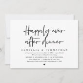 Trouwvlucht, Dinertje 'Happily Ever After' Kaart (Voorkant)