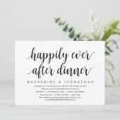 Trouwvlucht, Dinervaart en Dans Happily Ever After Kaart (Staand voorkant)